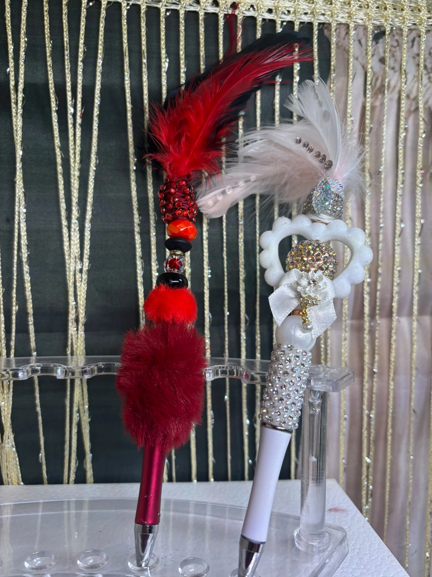 Handmade feather pens by Boujee Pens